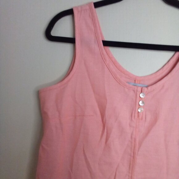 Ocean Coast Shirt Women M Sleeveless 100% Cotton Peach Orange - Picture 4 of 16